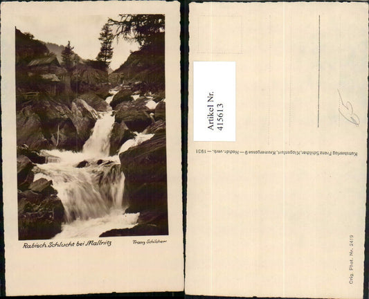 415613,Rabischschlucht b. Mallnitz Wasserfall pub Franz Schilcher