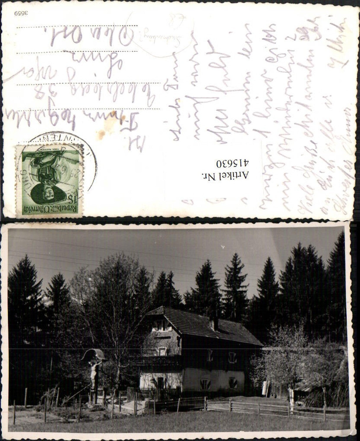 415630,Foto AK Sachsenburg in Kärnten Berghütte Haus Kreuz