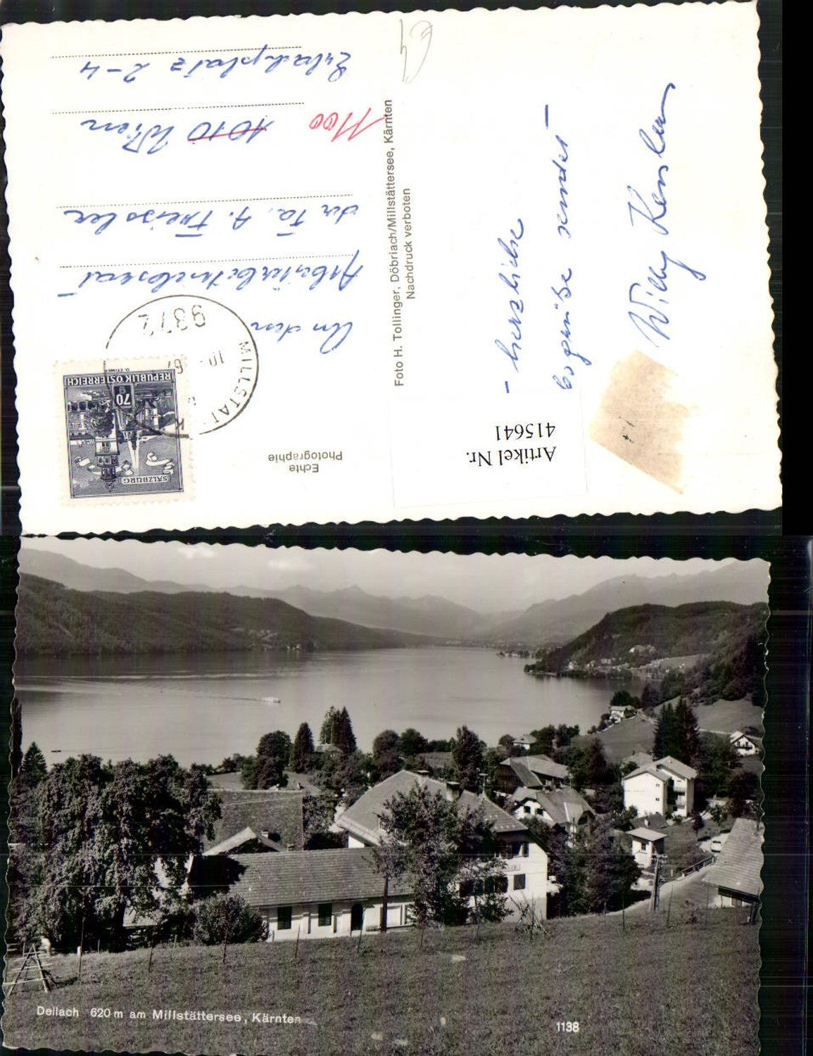 415641,Dellach am Millstättersee Teilansicht Bergkulisse