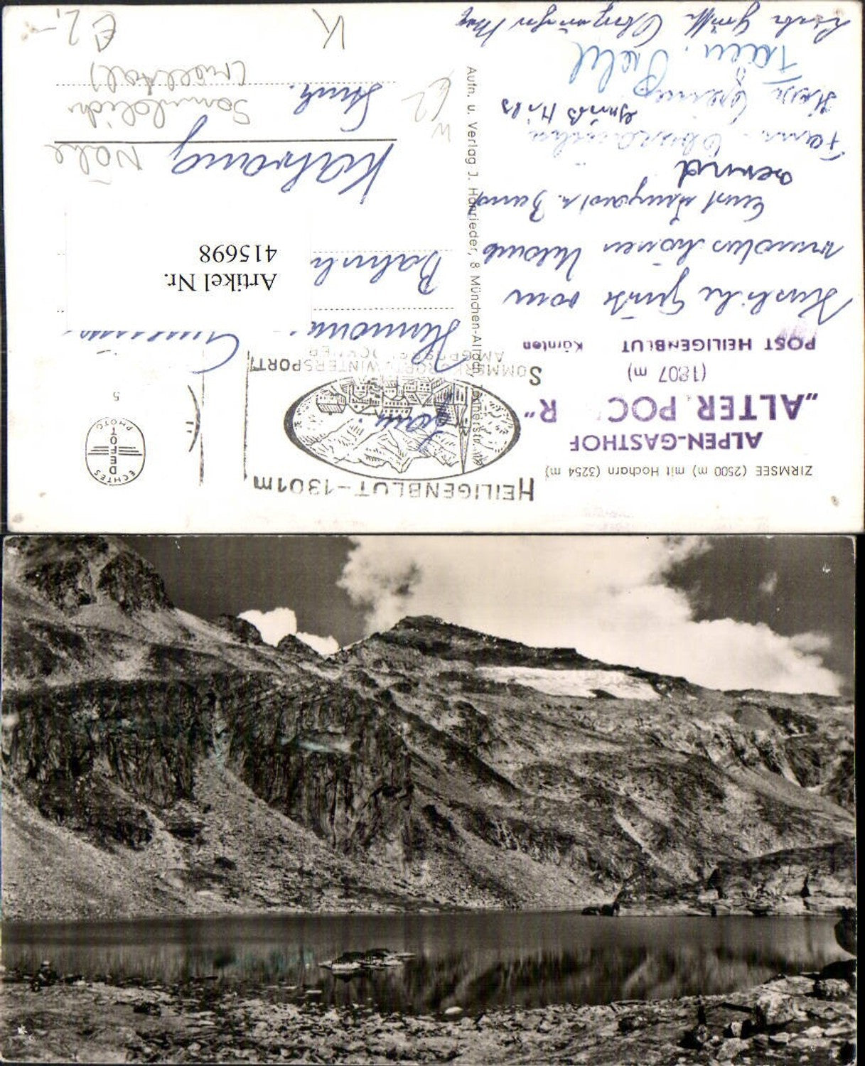 415698,Zirmsee See b. Heiligenblut m. Hocharn Bergkulisse