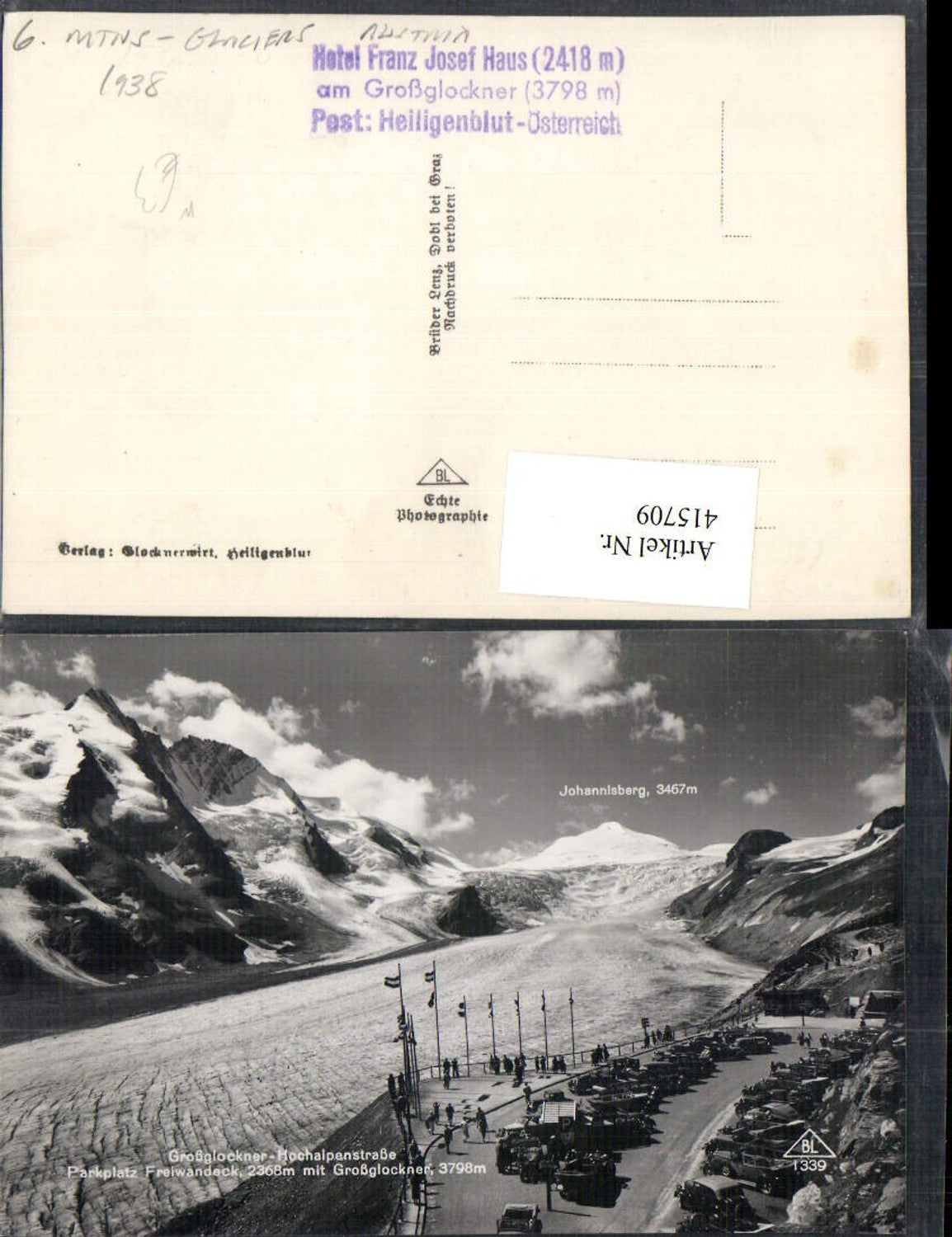 415709,Großglockner Hochalpenstraße b. Heiligenblut Parkplatz Bergkulisse