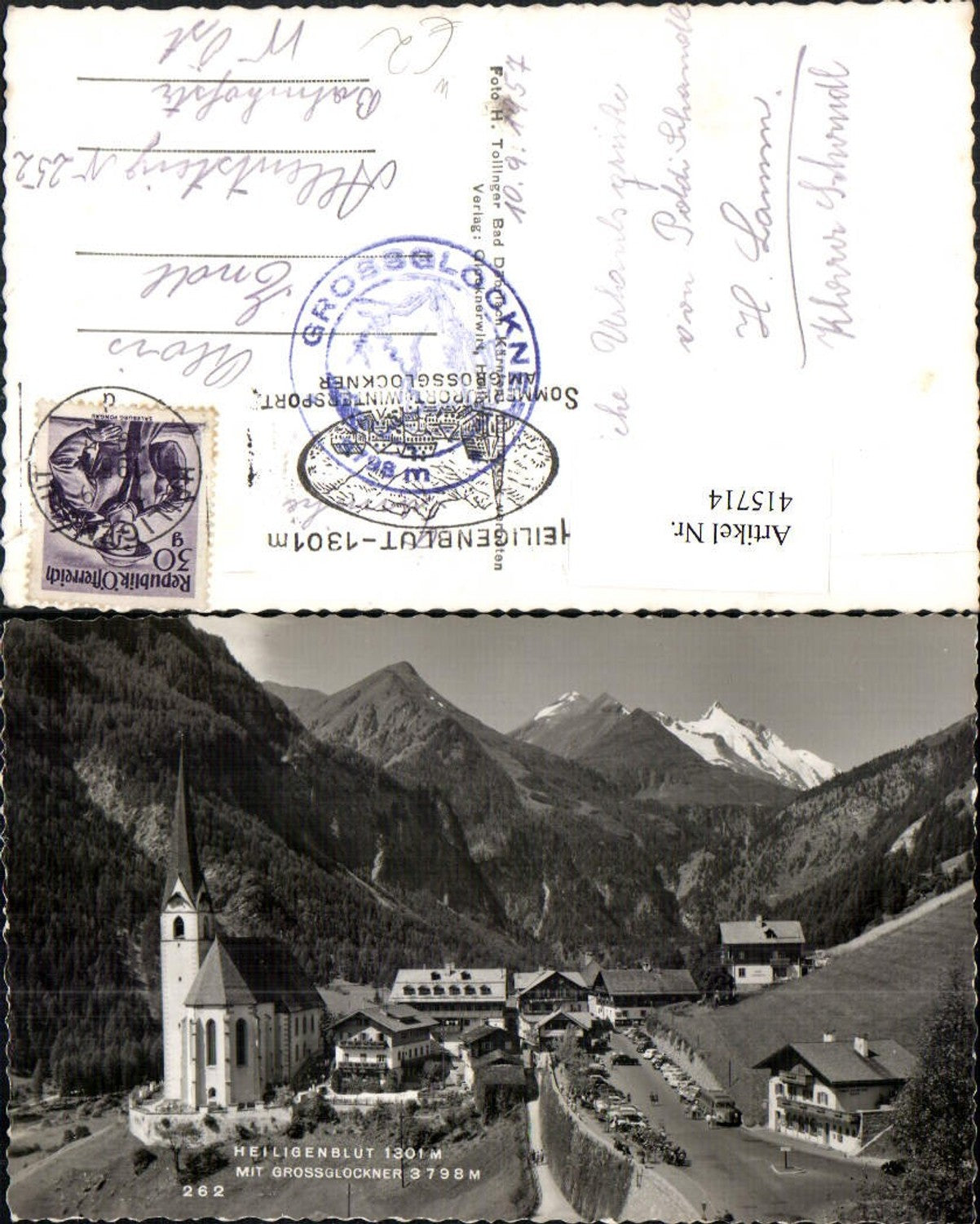 415714,Heiligenblut Totale m. Großglockner Bergkulisse