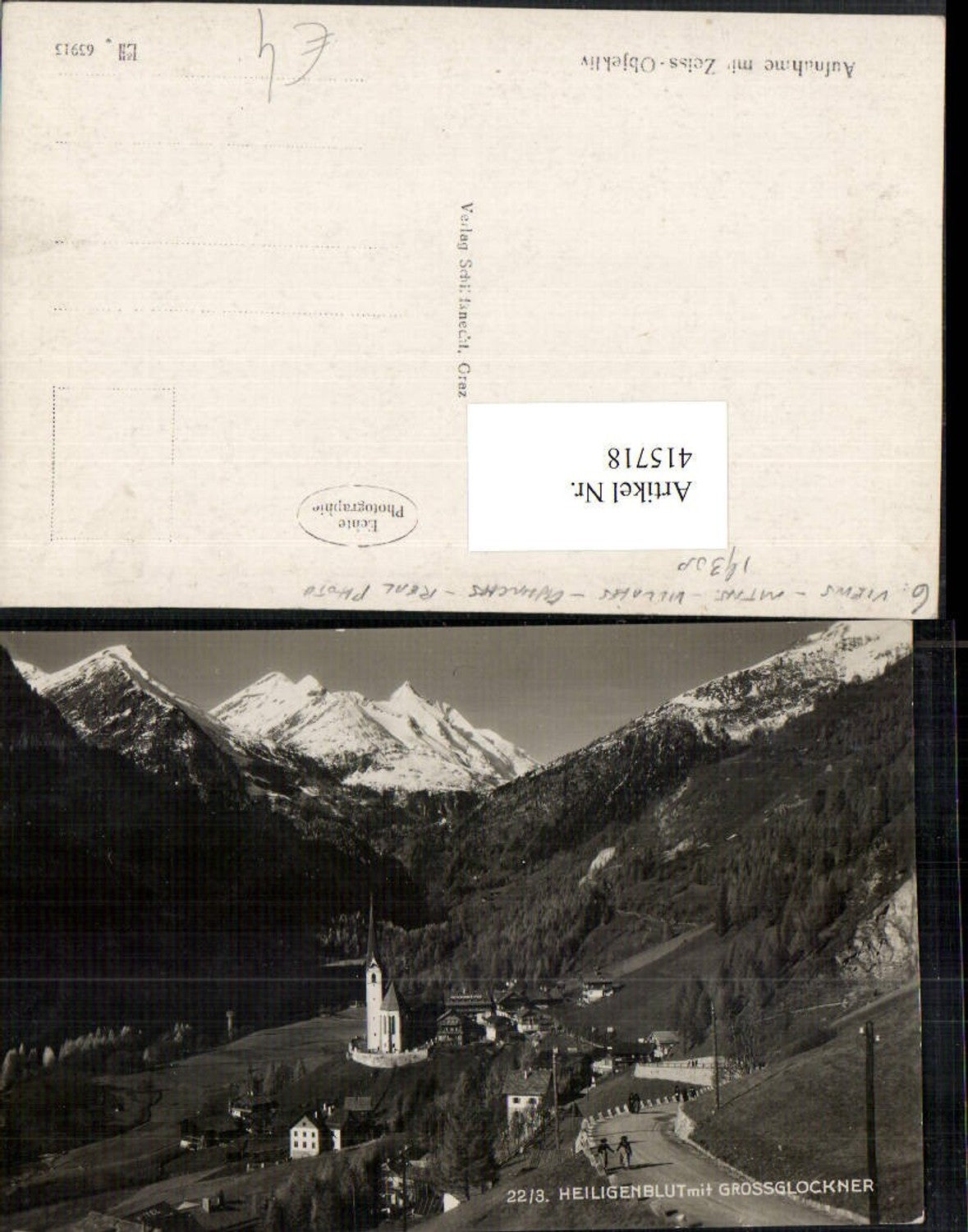 415718,Heiligenblut Totale m. Großglockner Bergkulisse