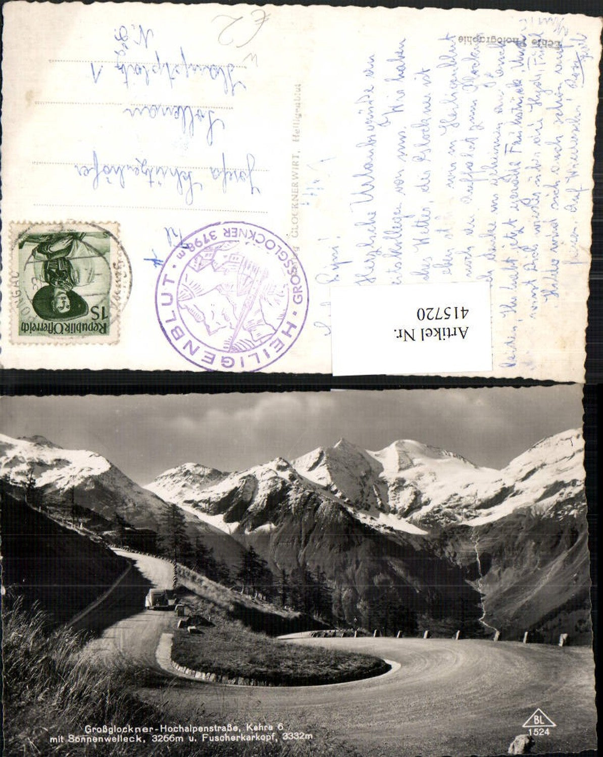 415720,Großglockner Hochalpenstraße b. Heiligenblut Kehre 6 Bergkulisse