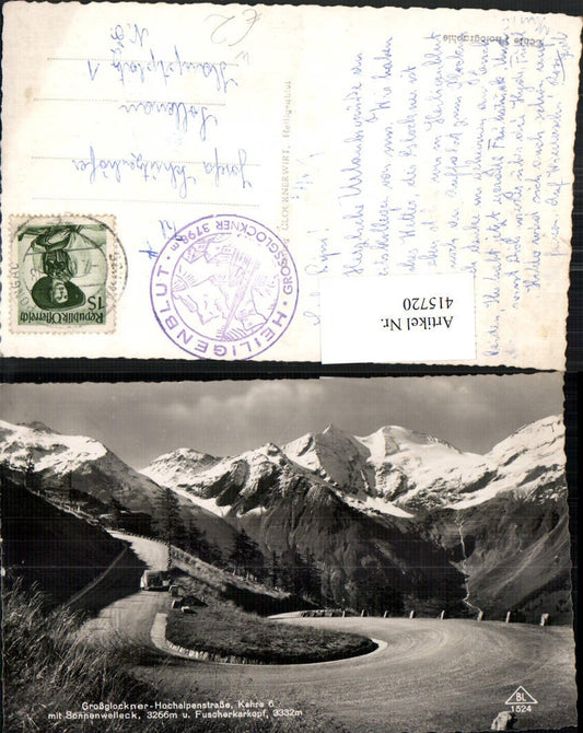 415720,Großglockner Hochalpenstraße b. Heiligenblut Kehre 6 Bergkulisse
