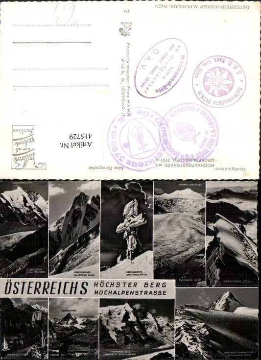 415729,Großglockner Hochalpenstraße b. Heiligenblut Kreuz Mehrbildkarte