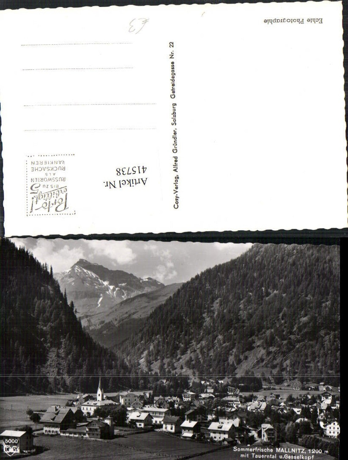 415738,Mallnitz Totale m. Tauerntal Gesselkopf Bergkulisse pub Cosy 5000