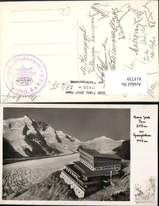 415739,Franz Josefs-Haus Berghütte b. Heiligenblut m. Großglockner Bergkulisse