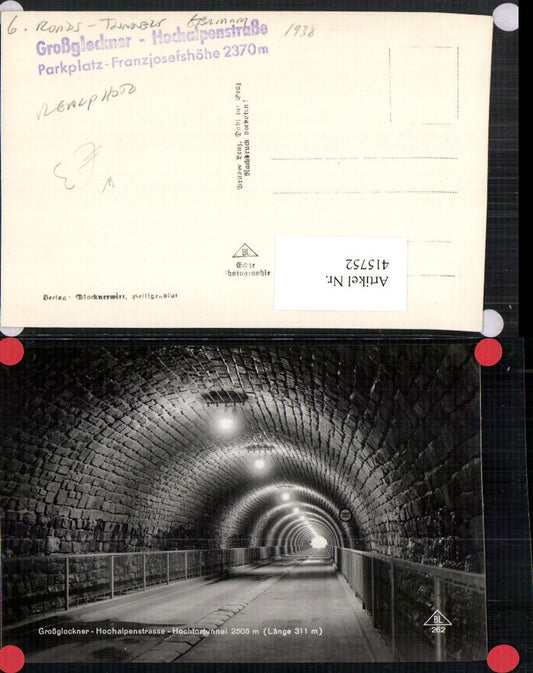 415752,Großglockner Hochalpenstraße b. Heiligenblut Hochtortunnel Tunnel