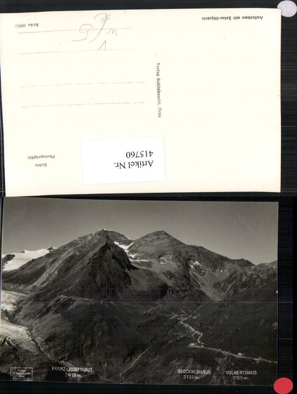 415760,Franz-Josefshaus Berghütten b. Heiligenblut Bergkulisse pub H. Schildknecht