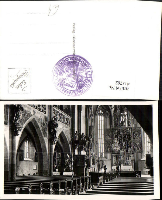 415762,Heiligenblut Kirche Innenansicht Kanzel Altar