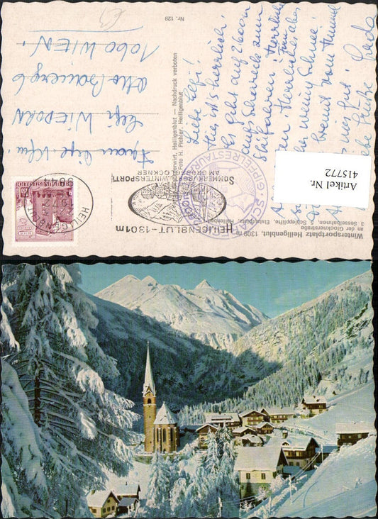 415772,Heiligenblut Totale m. Großglockner Bergkulisse Winterbild