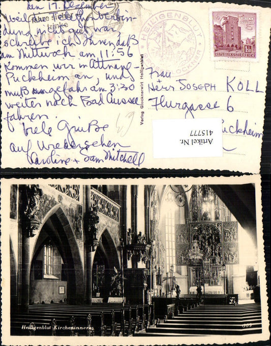 415777,Heiligenblut Kirche Innenansicht Kanzel Altar