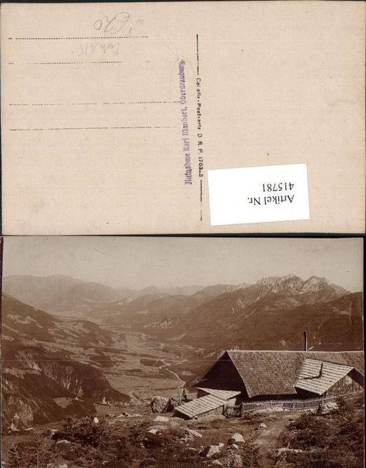 415781,Foto AK Oberdrauburg Almhütte Berghütte Bergkulisse pub Karl Manhart