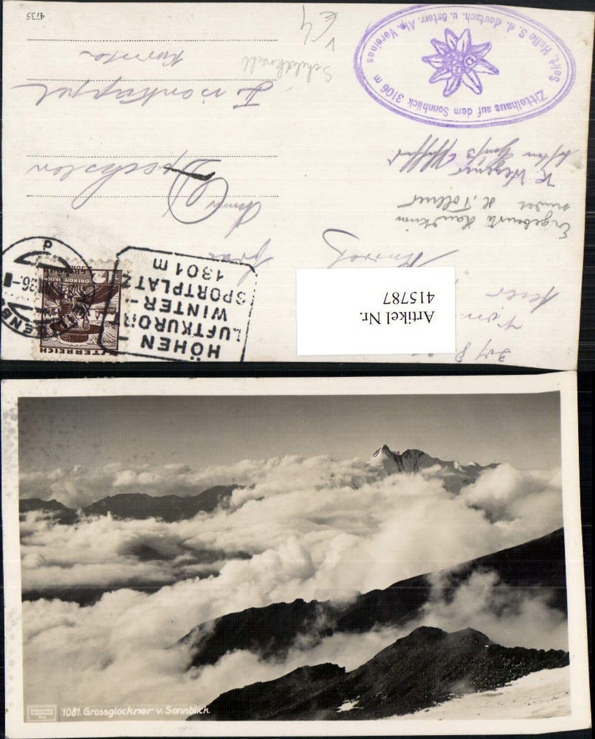 415787,Großglockner vom Sonnblick b. Zell am See Bergkulisse pub H. Schildknecht