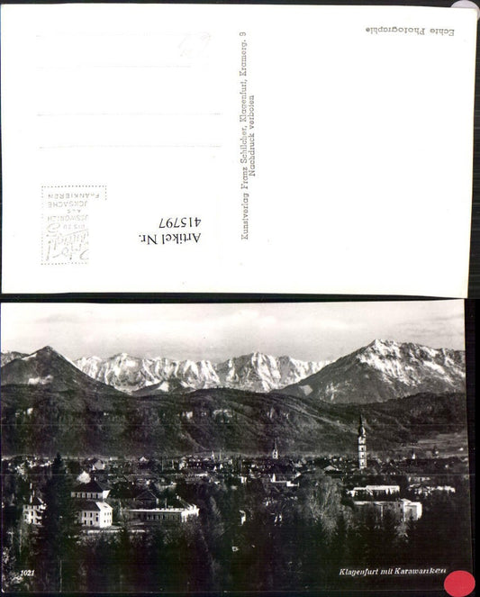 415797,Klagenfurt Totale m. Karawanken Bergkulisse pub Franz Schilcher 1021