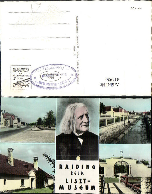 415926,Raiding Liszt-Museum Straßenansicht Kanal Portrait Mehrbildkarte