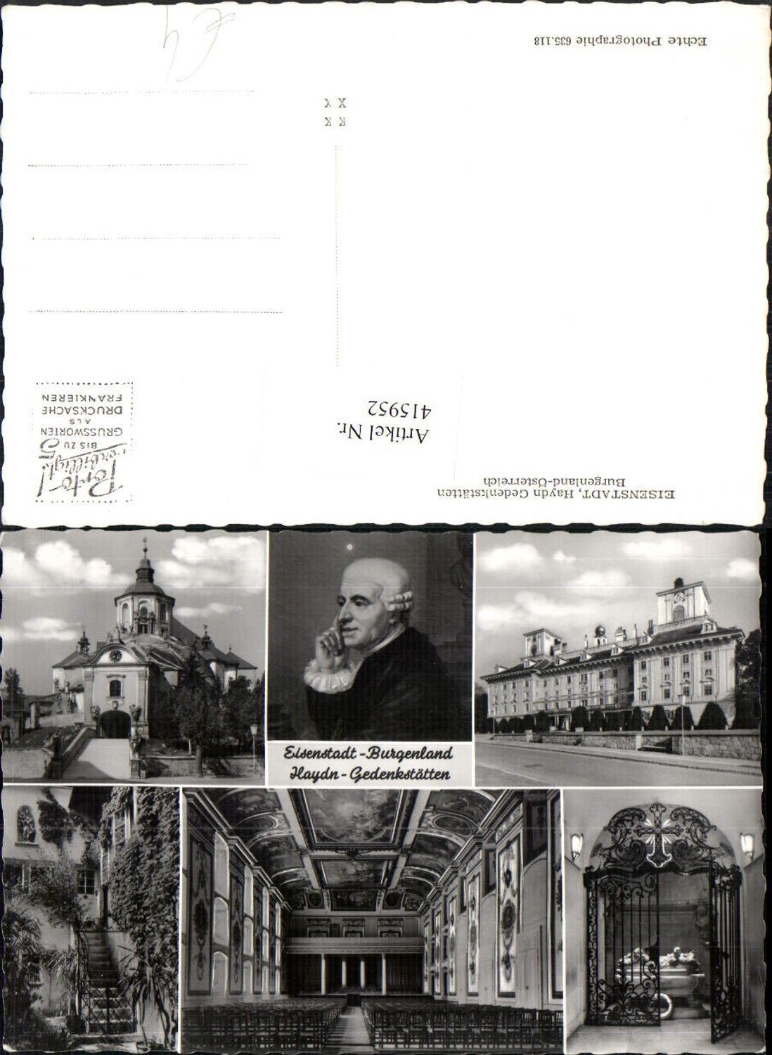 415952,Eisenstadt Haydn Gedenkstätte Portrait Kirche Mehrbildkarte