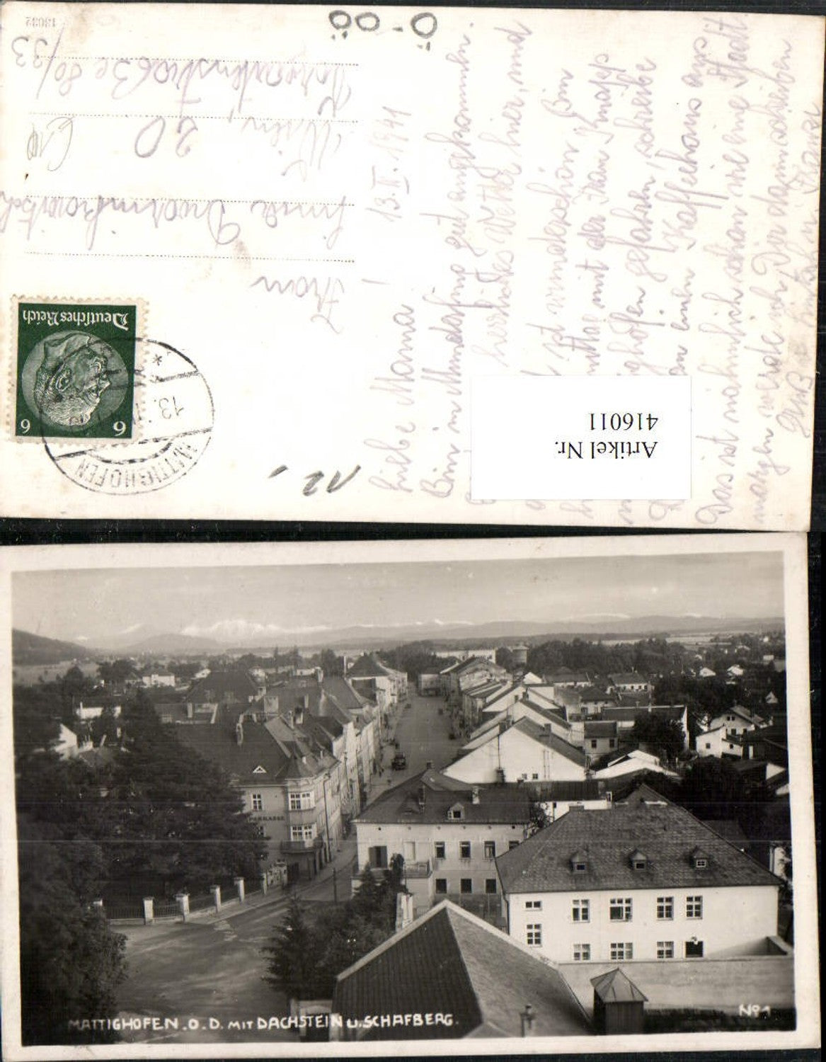 416011,Mattighofen Teilansicht m. Dachstein u. Schafberg