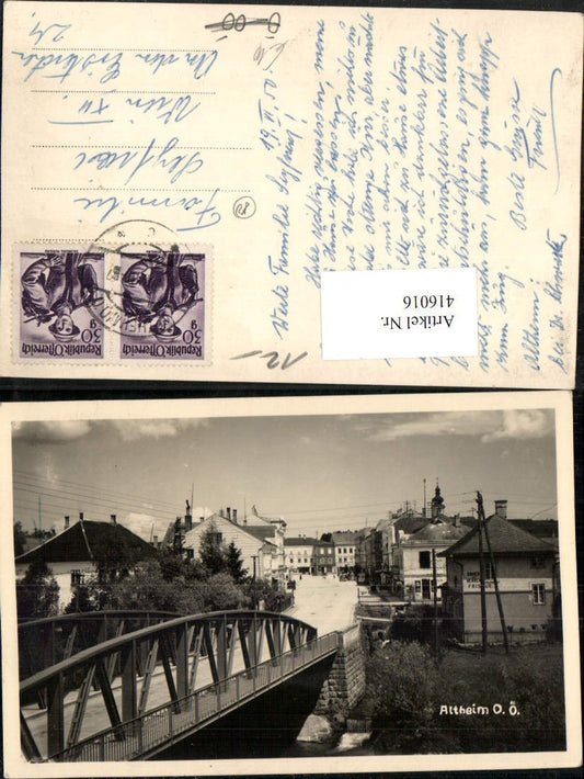 416016,Altheim Teilansicht Brücke Friseur