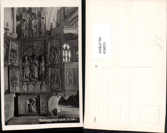 416031,Waldburg b. Freistadt Kirche Innenansicht Flügelaltar Kanzel