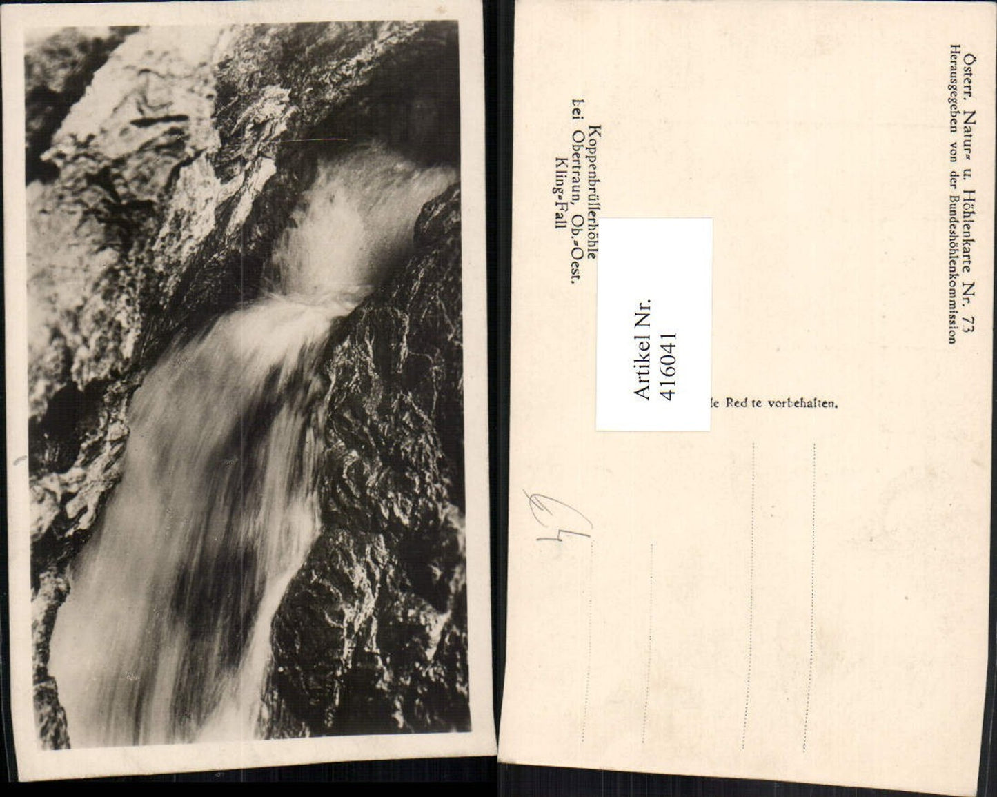 416041,Koppenbrüllerhöhle b. Obertraun Kling-Fall Wasserfall