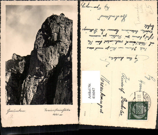 416047,Gmunden Traunsteinhütte Berghütte Felswand