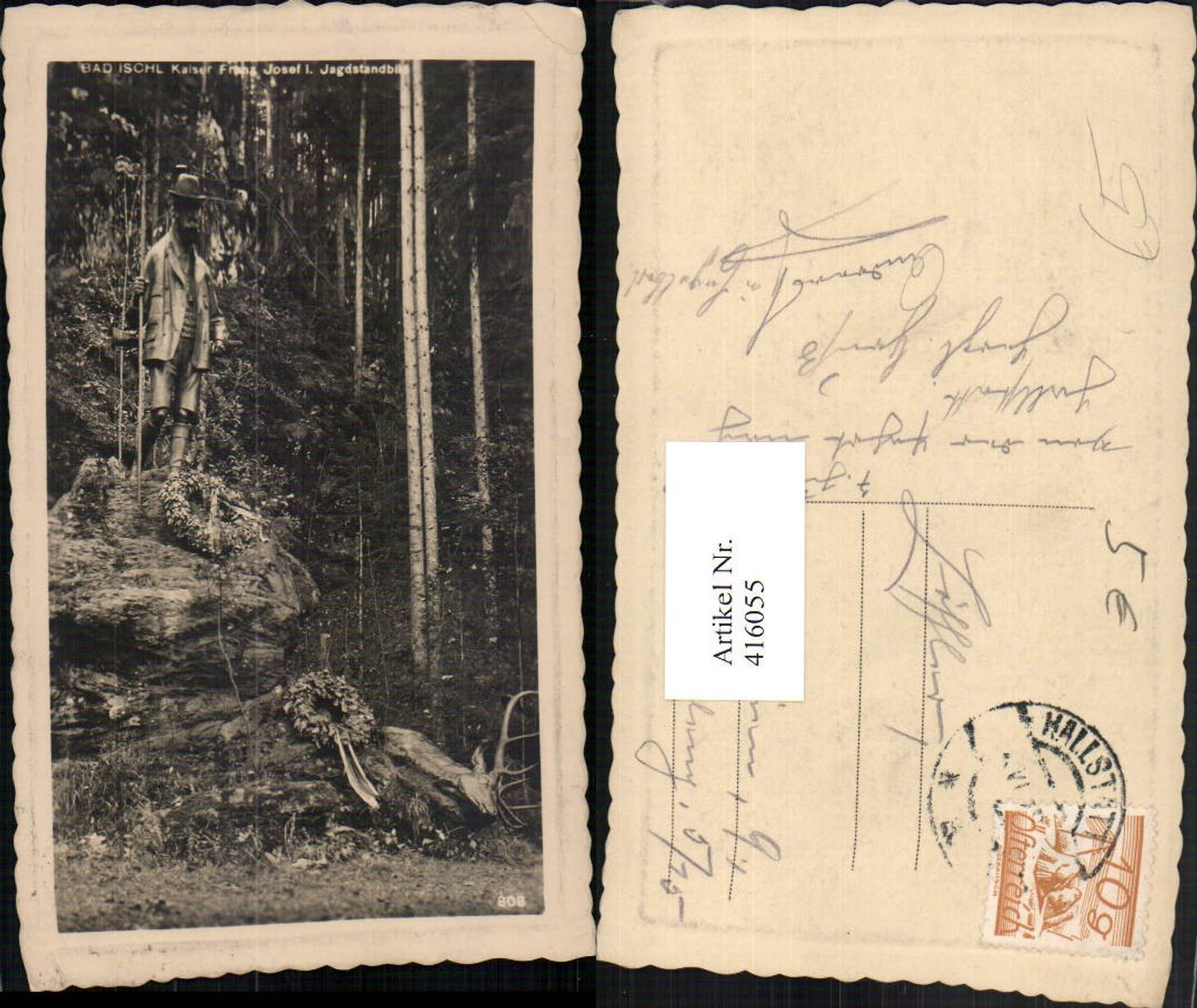 416055,Bad Ischl Kaiser Franz Josef Jagdstandbild Statue