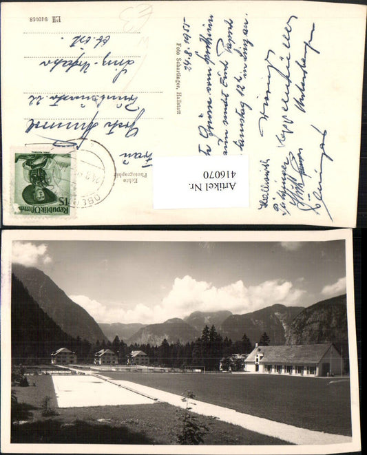 416070,Obertraun Sportheim Häuser Bergkulisse