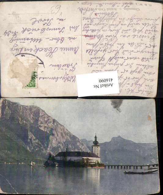 416090,Gmunden Schloss Ort Orth Bergkulisse pub B.K.W.I. 924/15