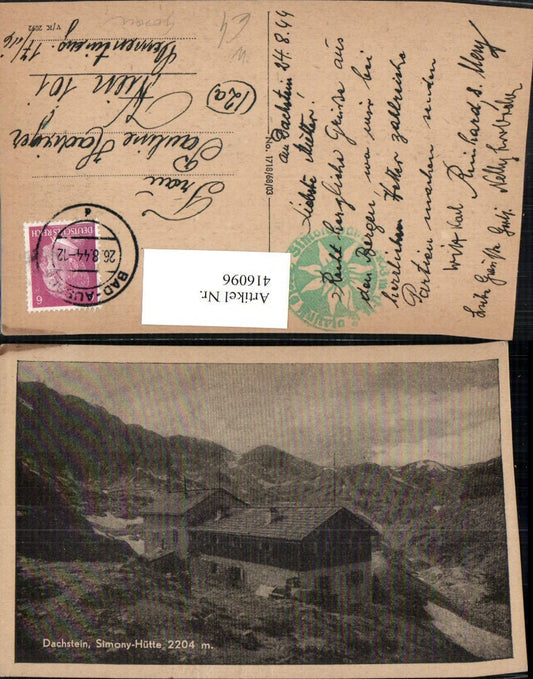 416096,Dachstein Simony-Hütte Berghütte b. Hallstatt Bergkulisse