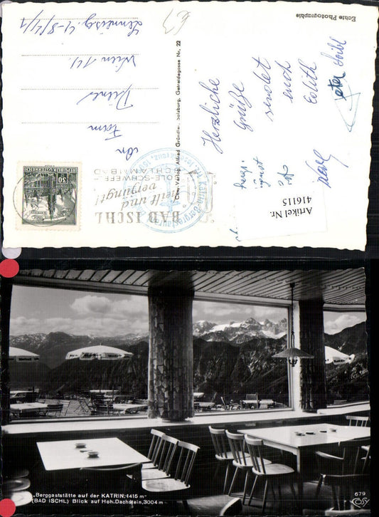 416115,Berggaststätte auf der Katrin b. Bad Ischl Terrasse Bergkulisse pub Cosy 679