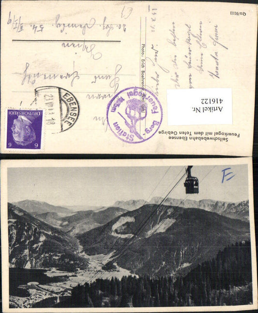 416122,Seilbahn Ebensee Feuerkogel m. Toten Gebirge Bergkulisse