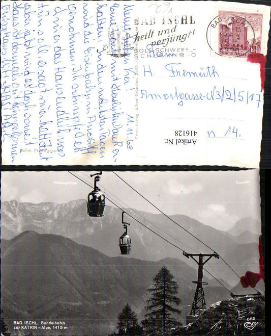 416128,Bad Ischl Gondelbahn Seilbahn zur Katrin-Alpe Bergkulisse pub Cosy 685