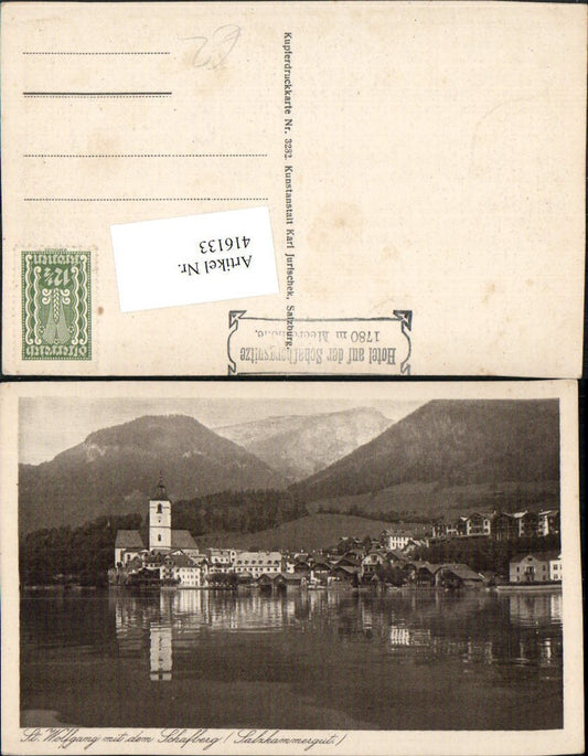 416133,St. Wolfgang Totale m. Schafberg Bergkulisse