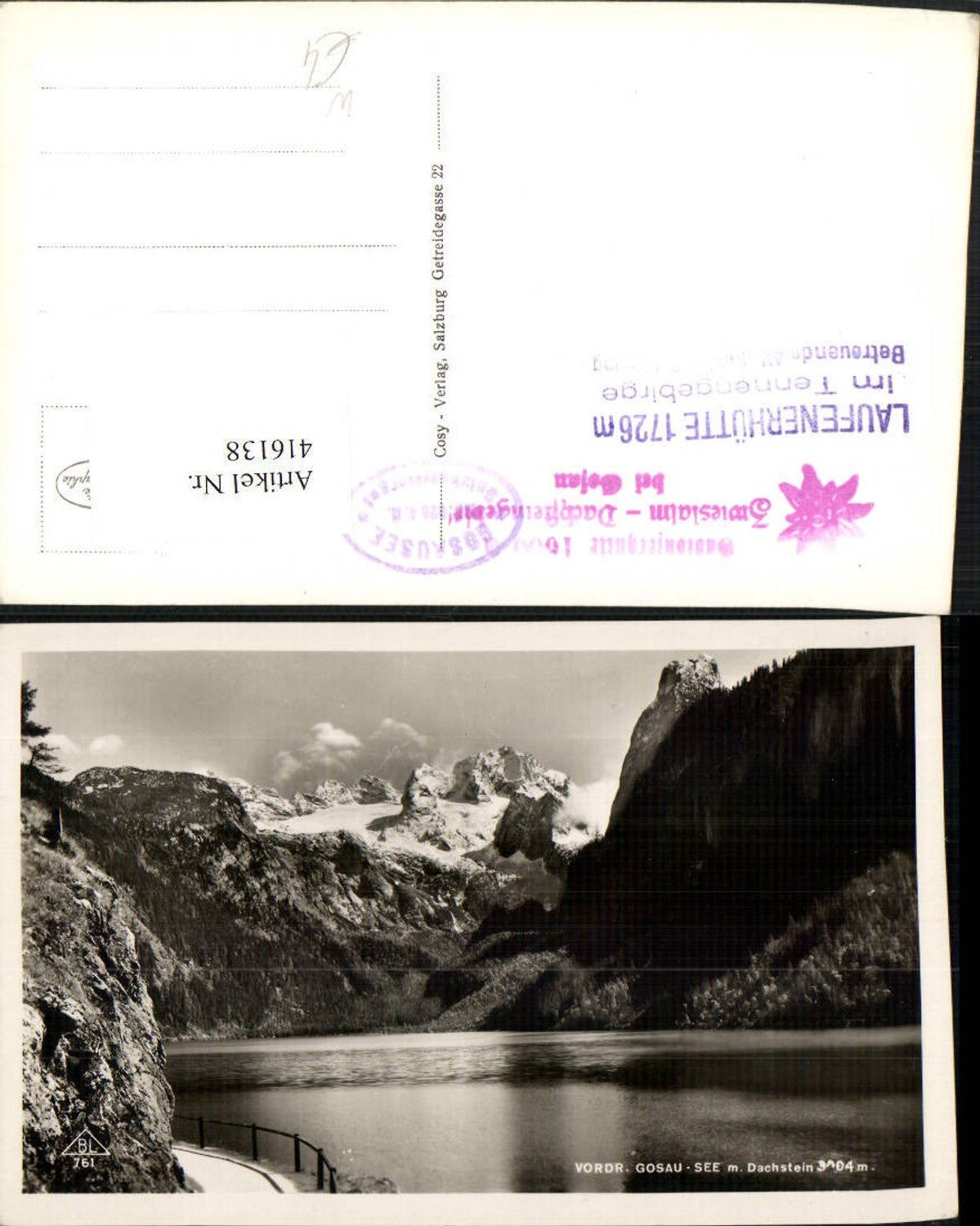 416138,Vorderer Gosausee See b. Gosau m. Dachstein Bergkulisse