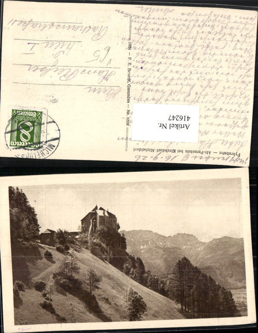 416247,Alt-Pernstein b. Kirchdorf Micheldorf Bergkulisse pub F. E. Brandt 0309