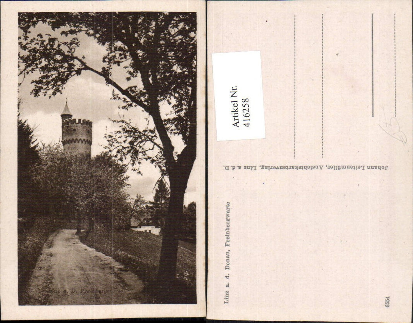 416258,Linz an d. Donau Freinbergwarte Aussichtsturm