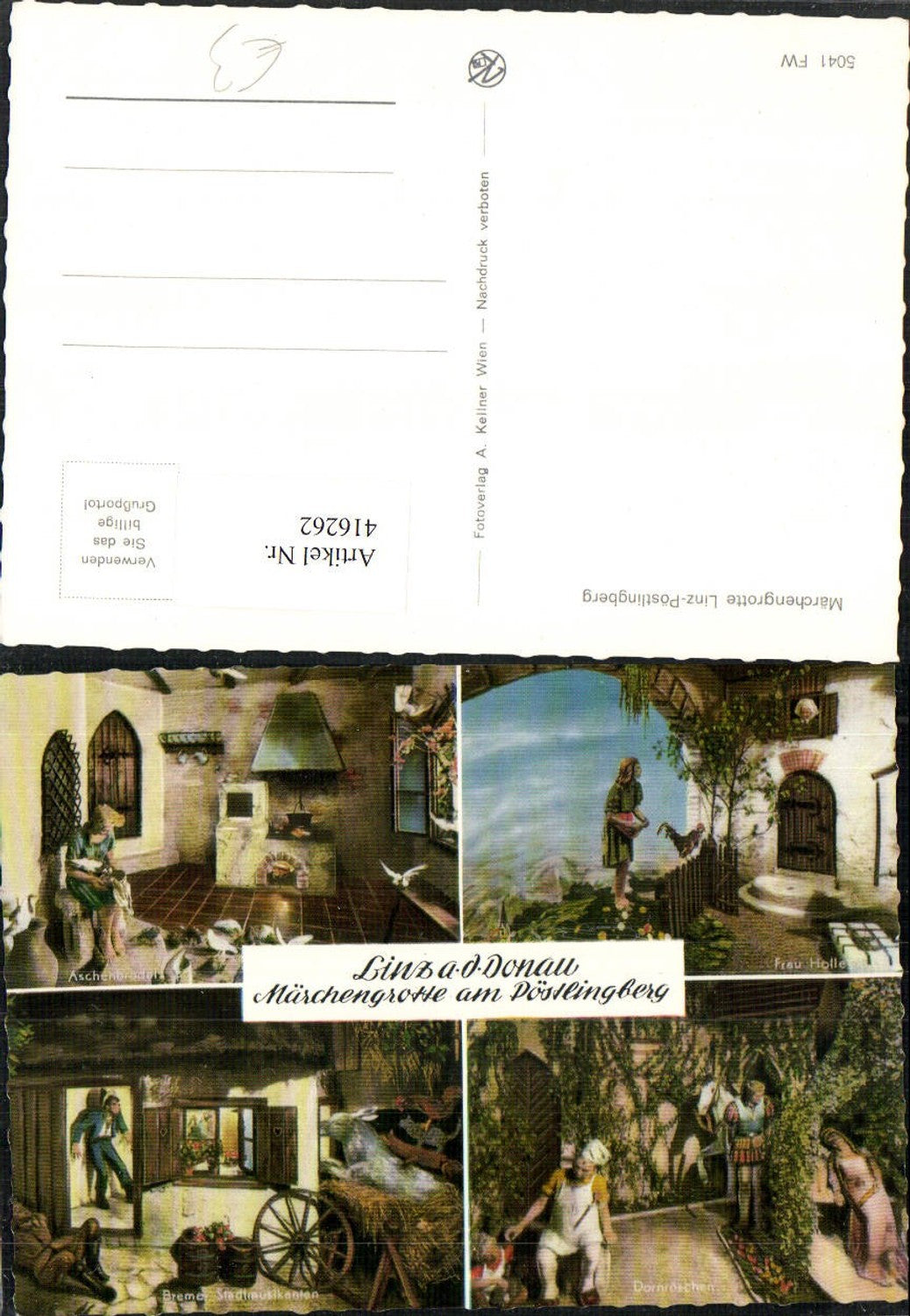 416262,Linz an d. Donau Märchengrotte am Pöstlingberg Aschenbrödel Dornröschen Mehrbildkarte