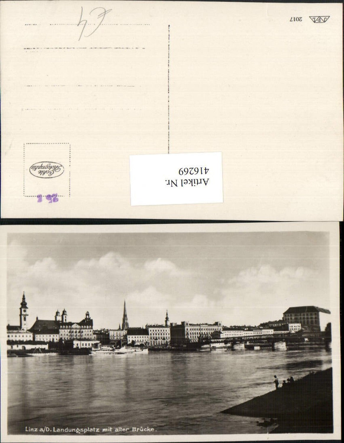 416269,Linz an d. Donau Teilansicht Landungsplatz m. Brücke