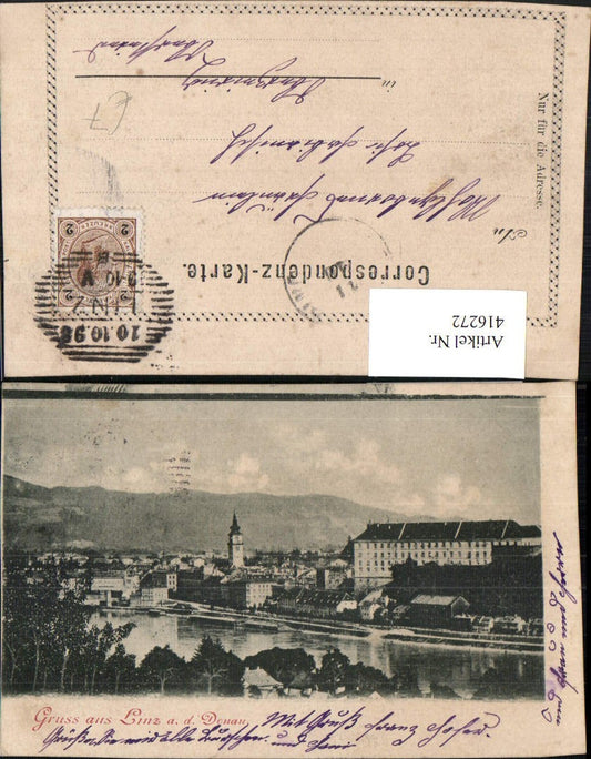 416272,Gruß aus Linz an d. Donau Teilansicht