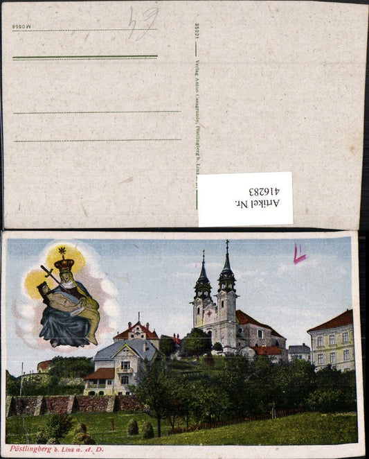 416283,Linz an d. Donau Pöstlingberg Kirche Fotomontage Gnadenbild