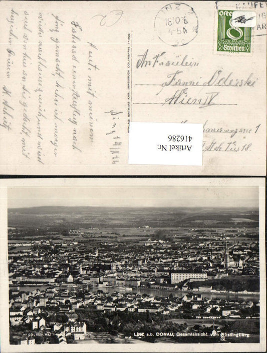 416286,Linz an d. Donau Totale vom Pöstlingberg