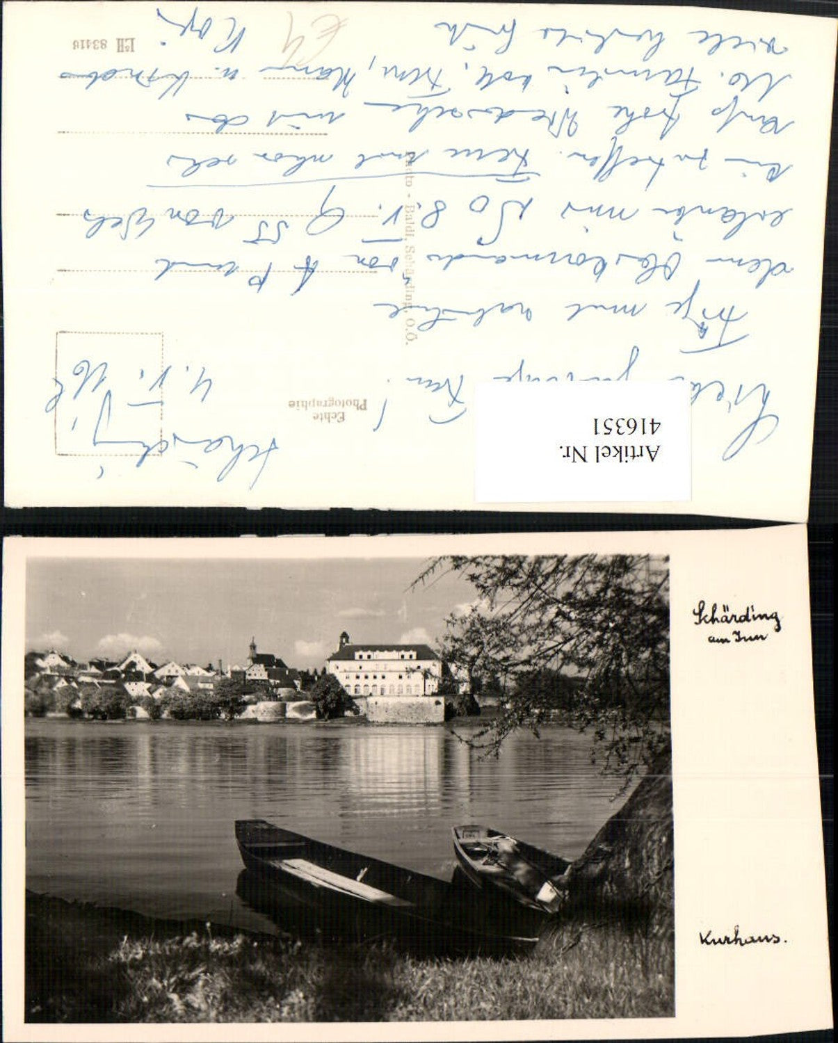 416351,Schärding am Inn Teilansicht m. Kurhaus Boote