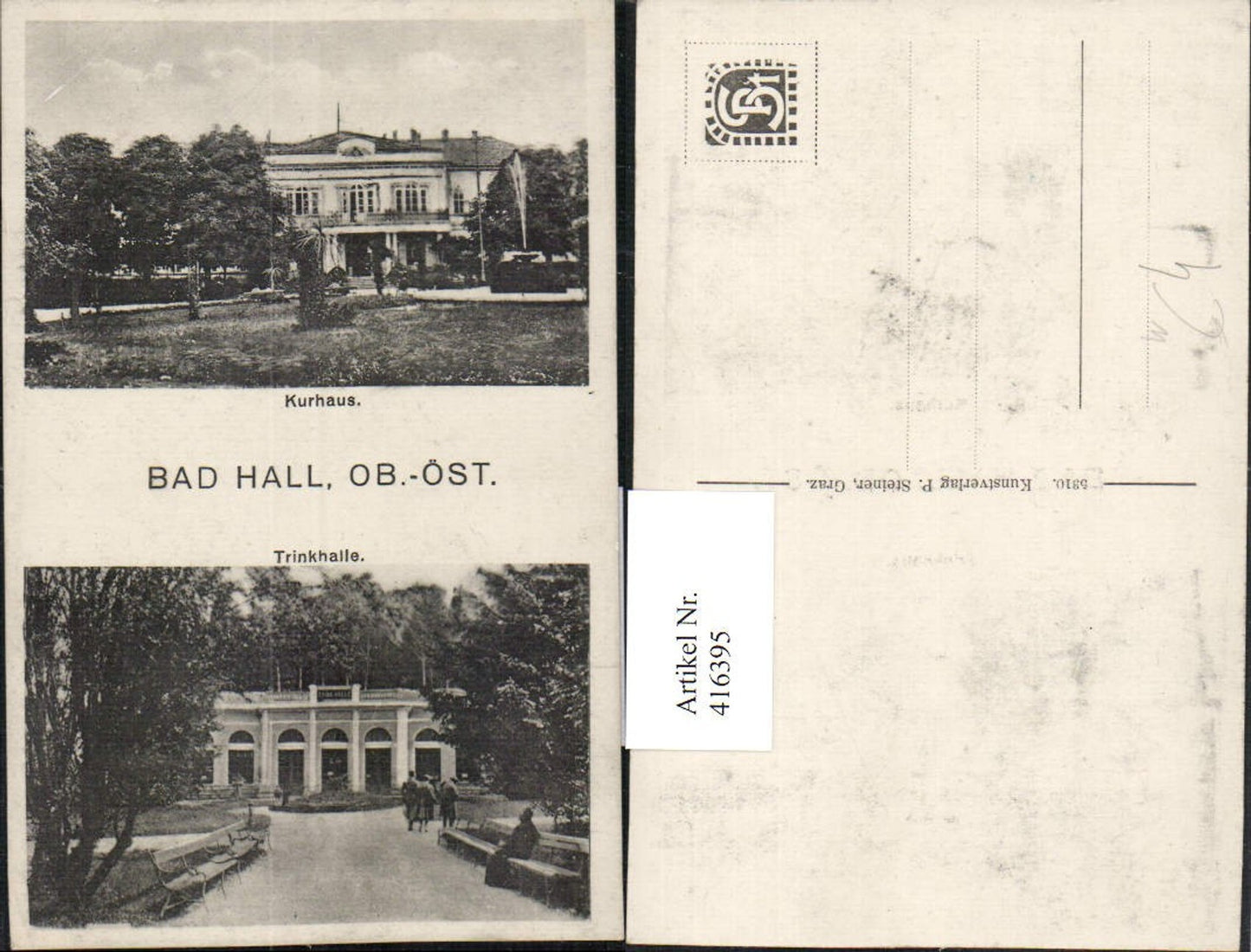 416395,Bad Hall Kurhaus Trinkhalle Mehrbildkarte
