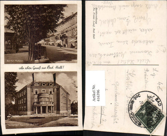 416396,Bad Hall Marktplatz Kuranstalt Sonnenheim Mehrbildkarte