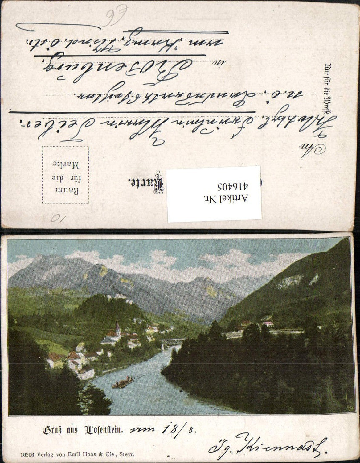 416405,Gruß aus Losenstein Totale Bergkulisse