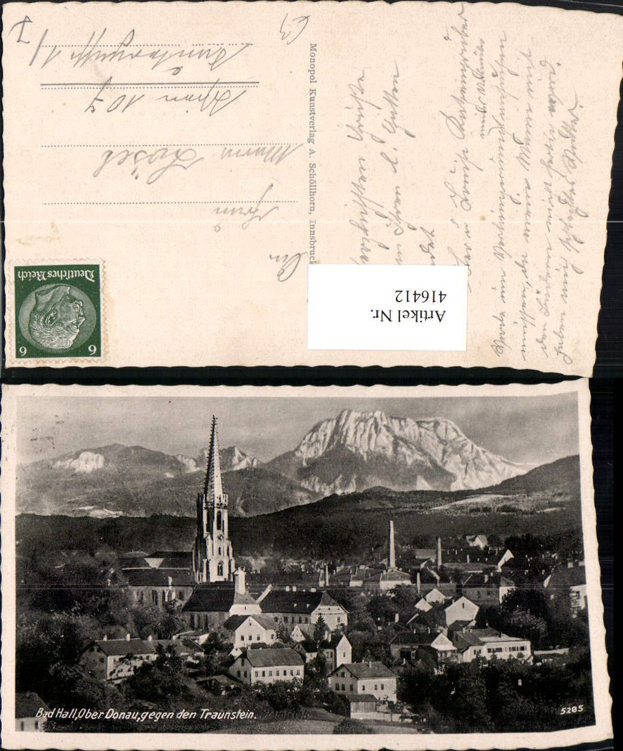 416412,Bad Hall Totale geg. Traunstein Bergkulisse