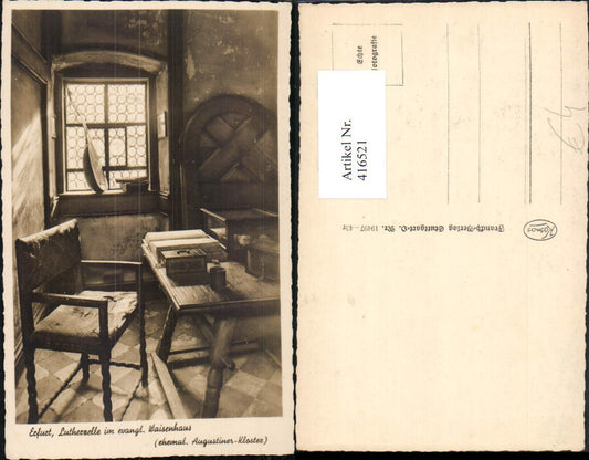 416521,Erfurt Waisenhaus Lutherzelle Innenansicht Mandoline