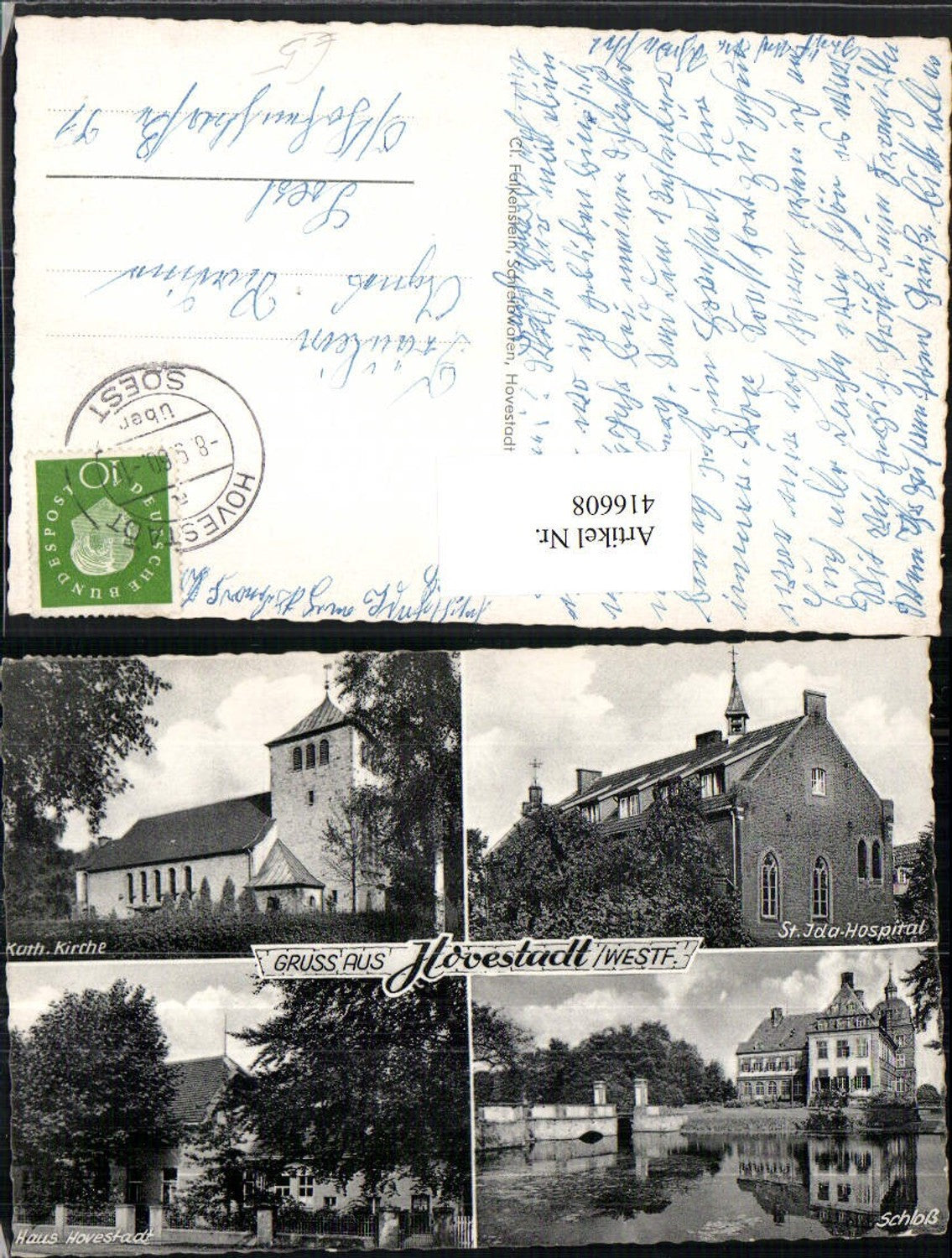 416608,Hovestadt Schloss Katholische Kirche Hospital Mehrbildkarte